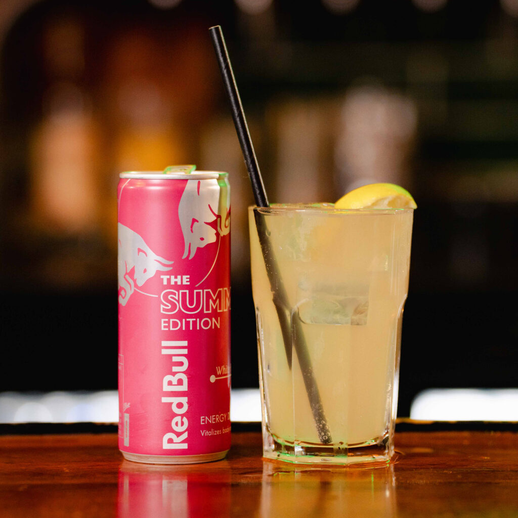 Specialty Red Bull cocktail in Bristol