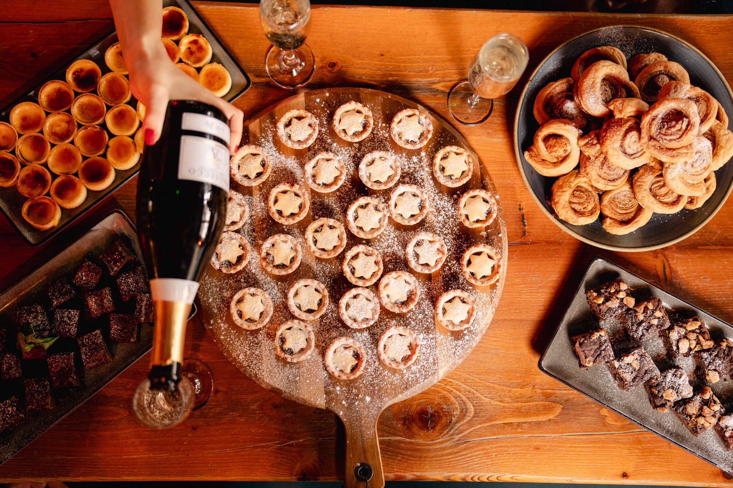 Festive food work christmas party bar