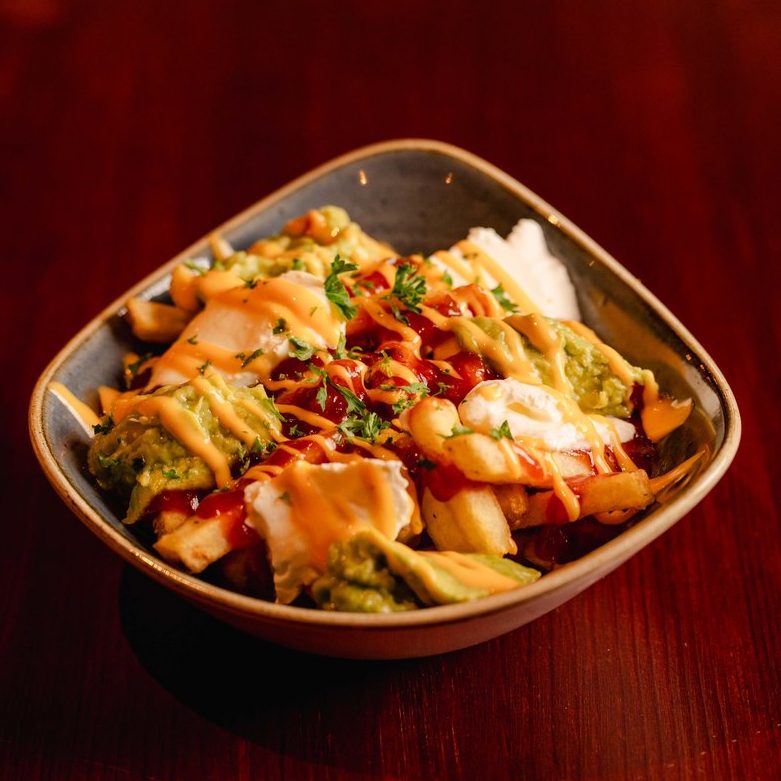 Loaded Nachos built to share for groups in Bonnie Rogues Cardiff