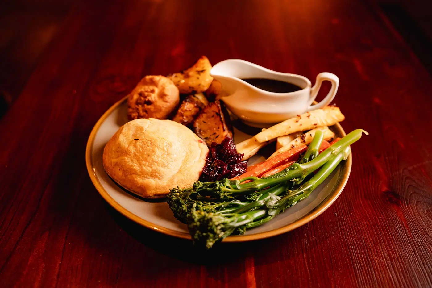 Vegan and Vegatarian Roast Dinner at Bonnie Rogues Cardiff
