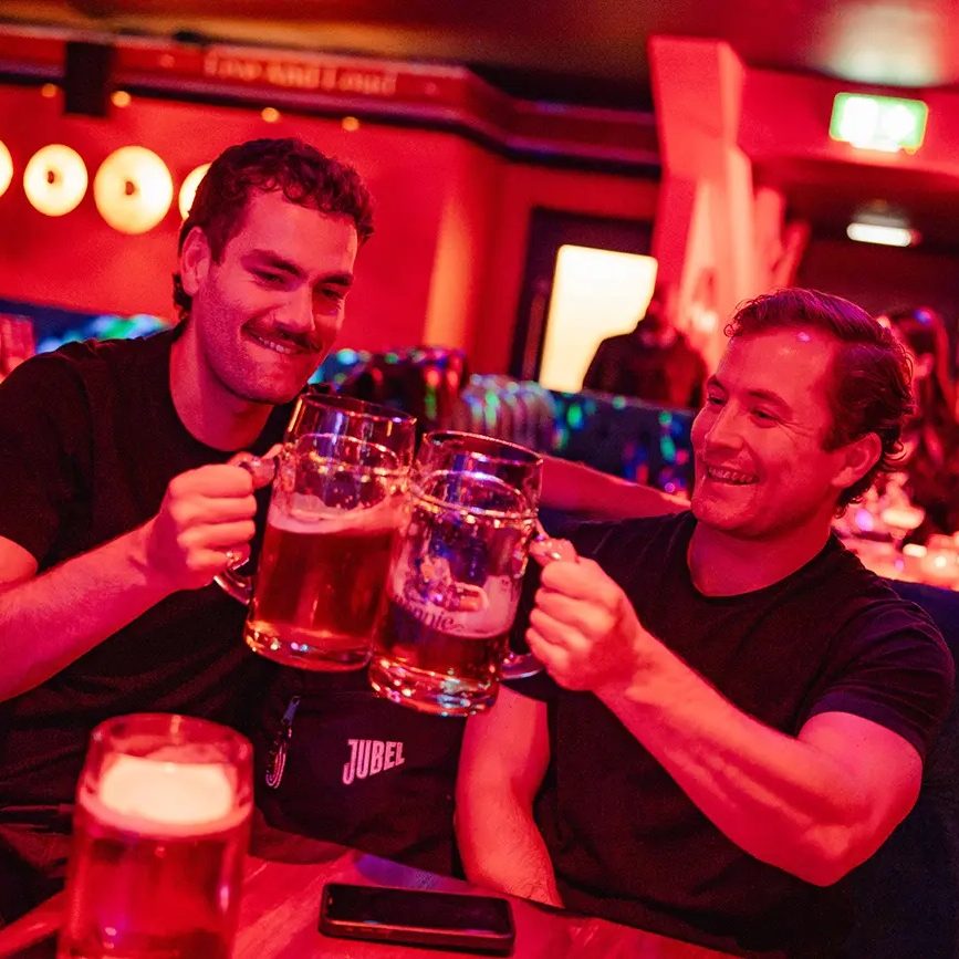 Stag Party steins of beer in this great Swansea pub