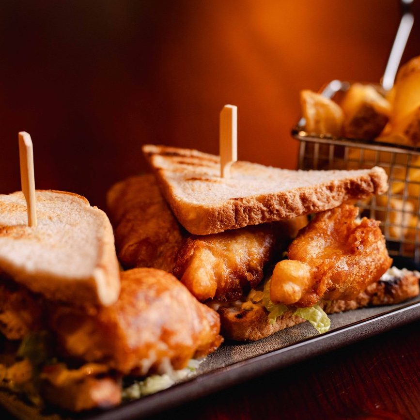 Pub classic fish finger sandwich perfect for lunch